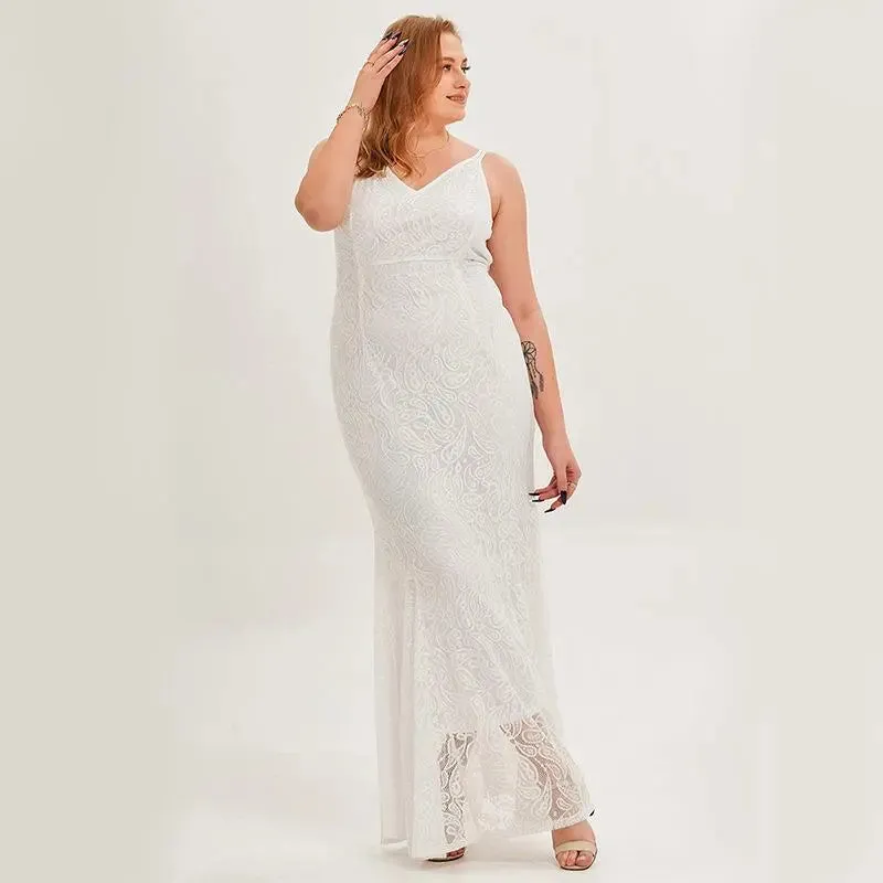 Plus Size Slip Wedding Dress