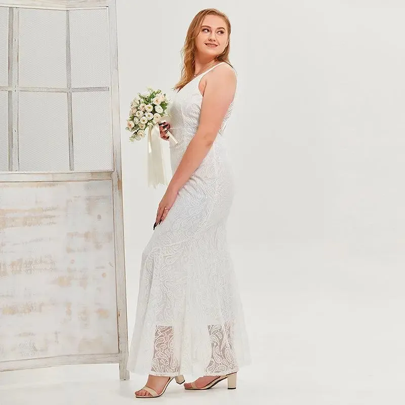 Plus Size Slip Wedding Dress