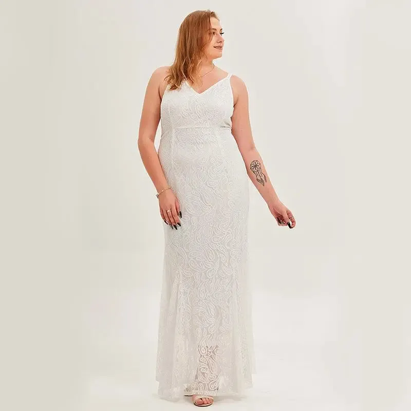 Plus Size Slip Wedding Dress