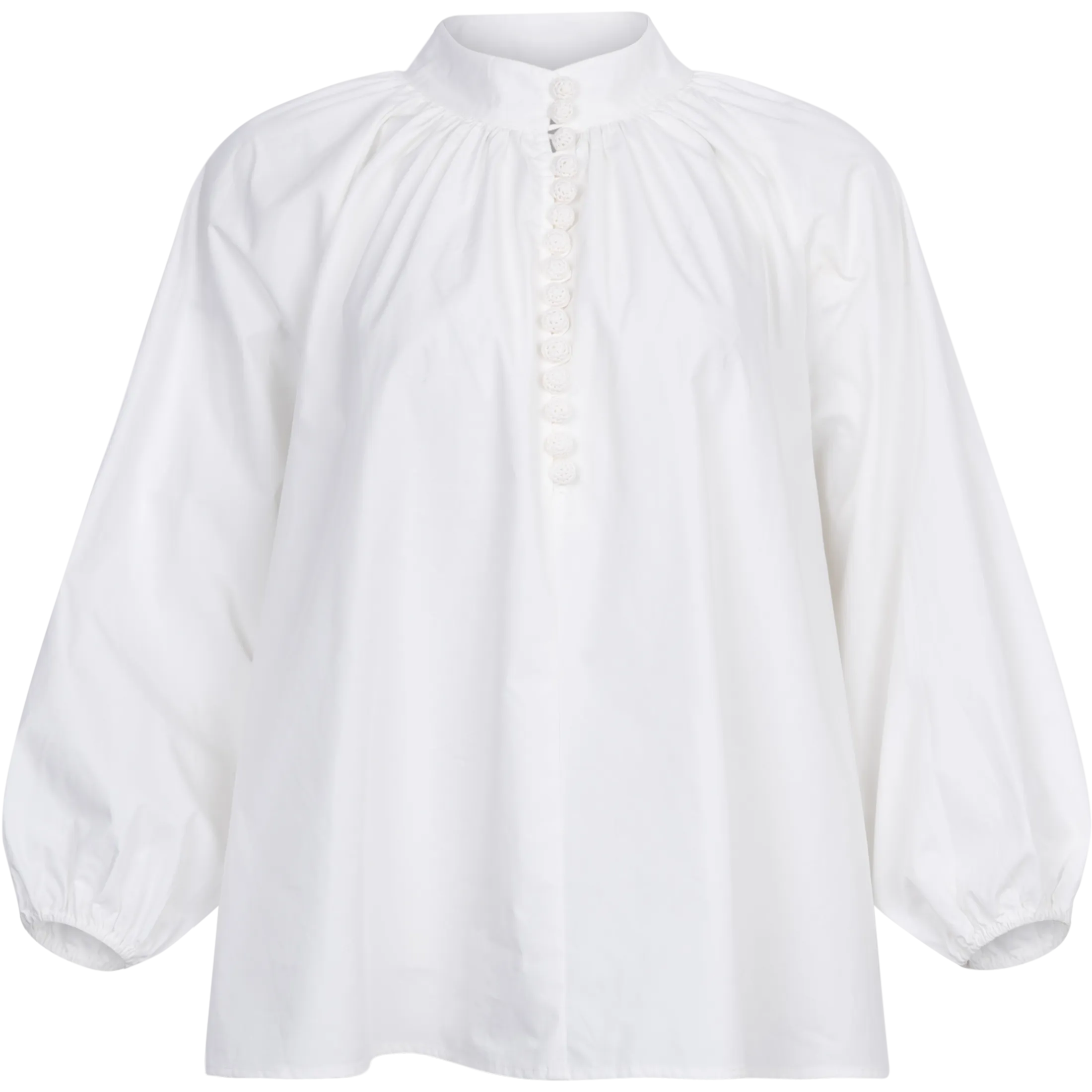 Poplin Bohemian Blouse - White