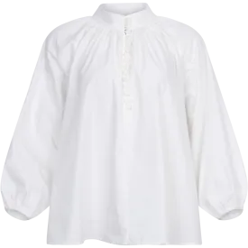 Poplin Bohemian Blouse - White