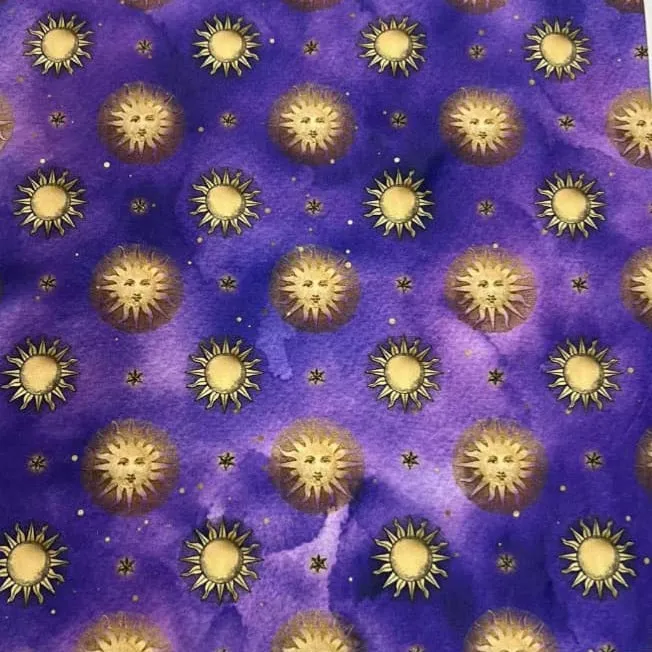 Purple Watercolor Suns - High-quality Handcrafted Vibrant Leggings