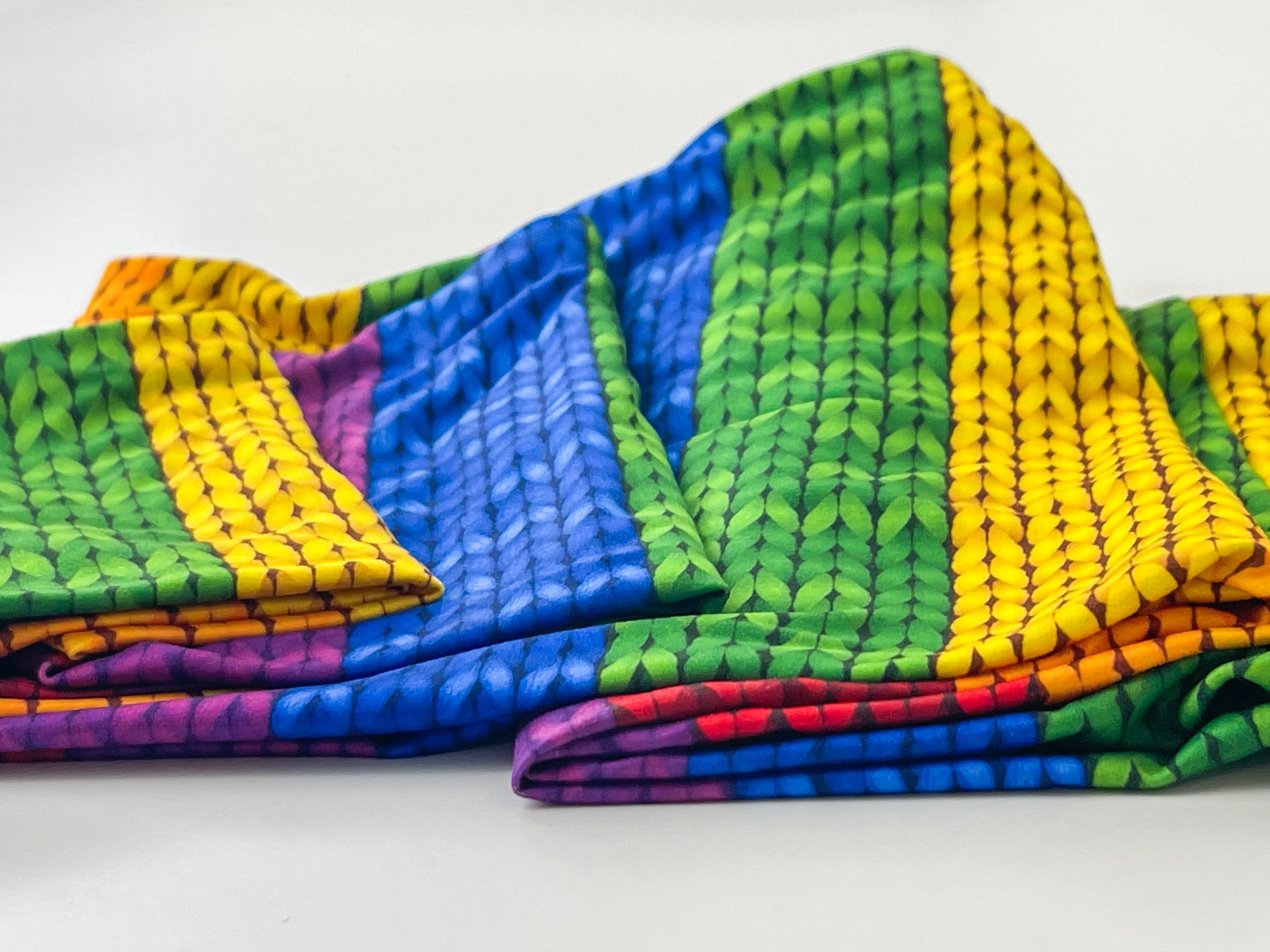 Rainbow Knit - High-quality Handcrafted Vibrant Leggings