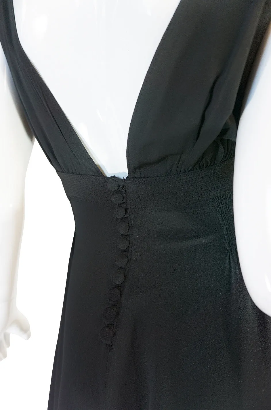 Rare 1960s Ossie Clark Attr. Quorum Black Jumpsuit