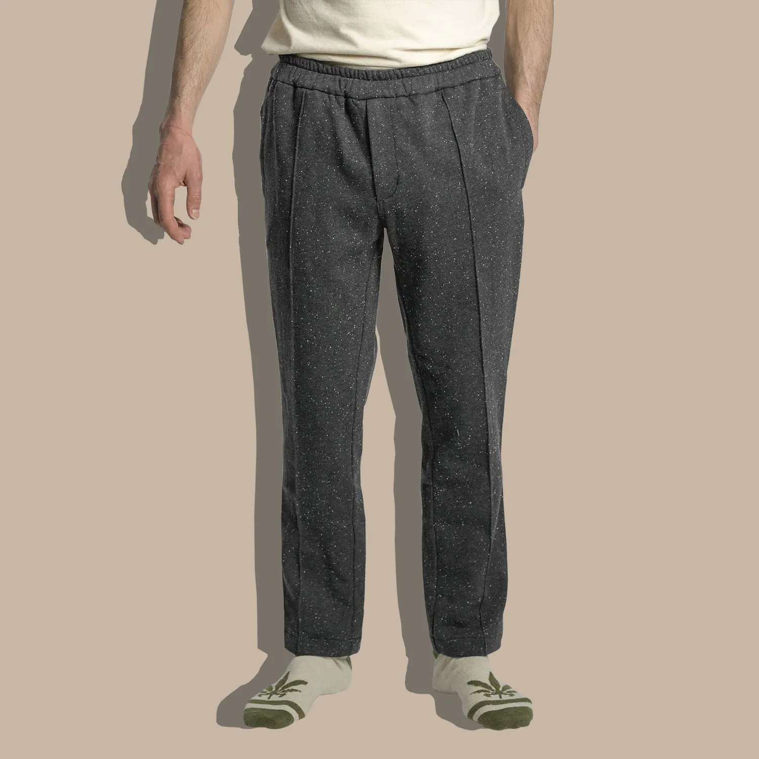 REDMOND 100% Organic Cotton Fleece Flex Waist Jogger Pants (Plastic-Free, Metal Zippers, Coconut Buttons)