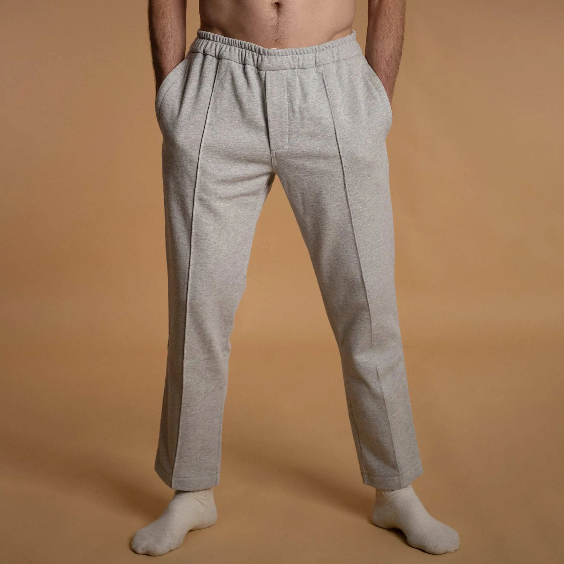 REDMOND 100% Organic Cotton Fleece Flex Waist Jogger Pants (Plastic-Free, Metal Zippers, Coconut Buttons)