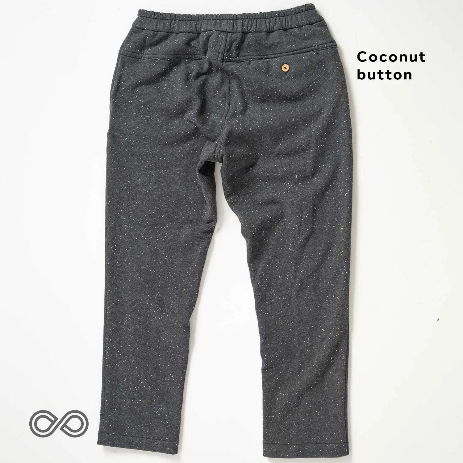 REDMOND 100% Organic Cotton Fleece Flex Waist Jogger Pants (Plastic-Free, Metal Zippers, Coconut Buttons)