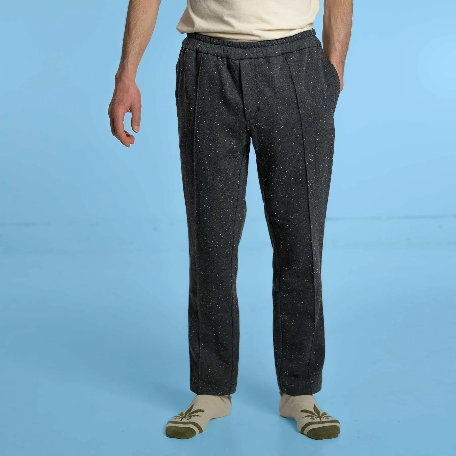 REDMOND 100% Organic Cotton Fleece Flex Waist Jogger Pants (Plastic-Free, Metal Zippers, Coconut Buttons)