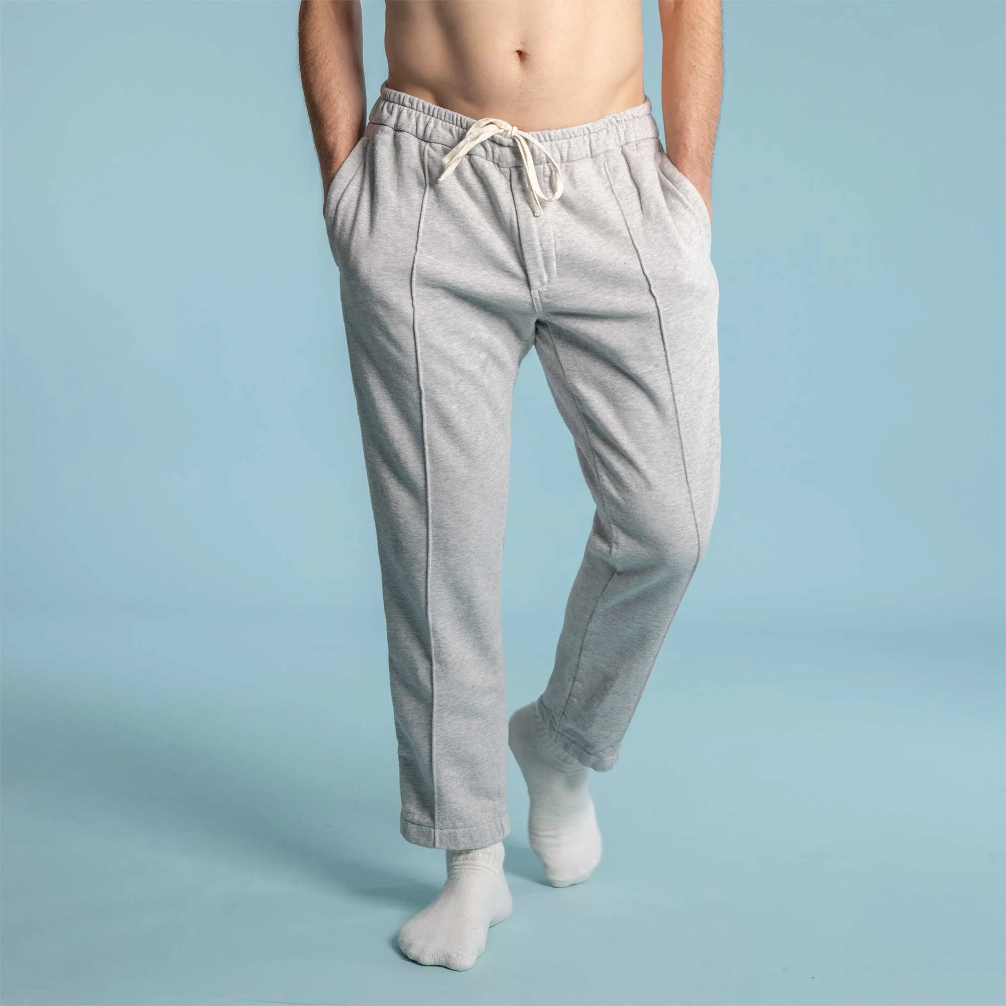 REDMOND 100% Organic Cotton Fleece Flex Waist Jogger Pants (Plastic-Free, Metal Zippers, Coconut Buttons)