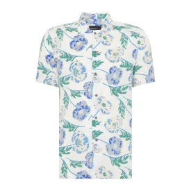 Remus Uomo  Floral Print Shirt 13924SS 12 Blue