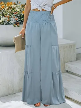 Smocked High Waist Pants