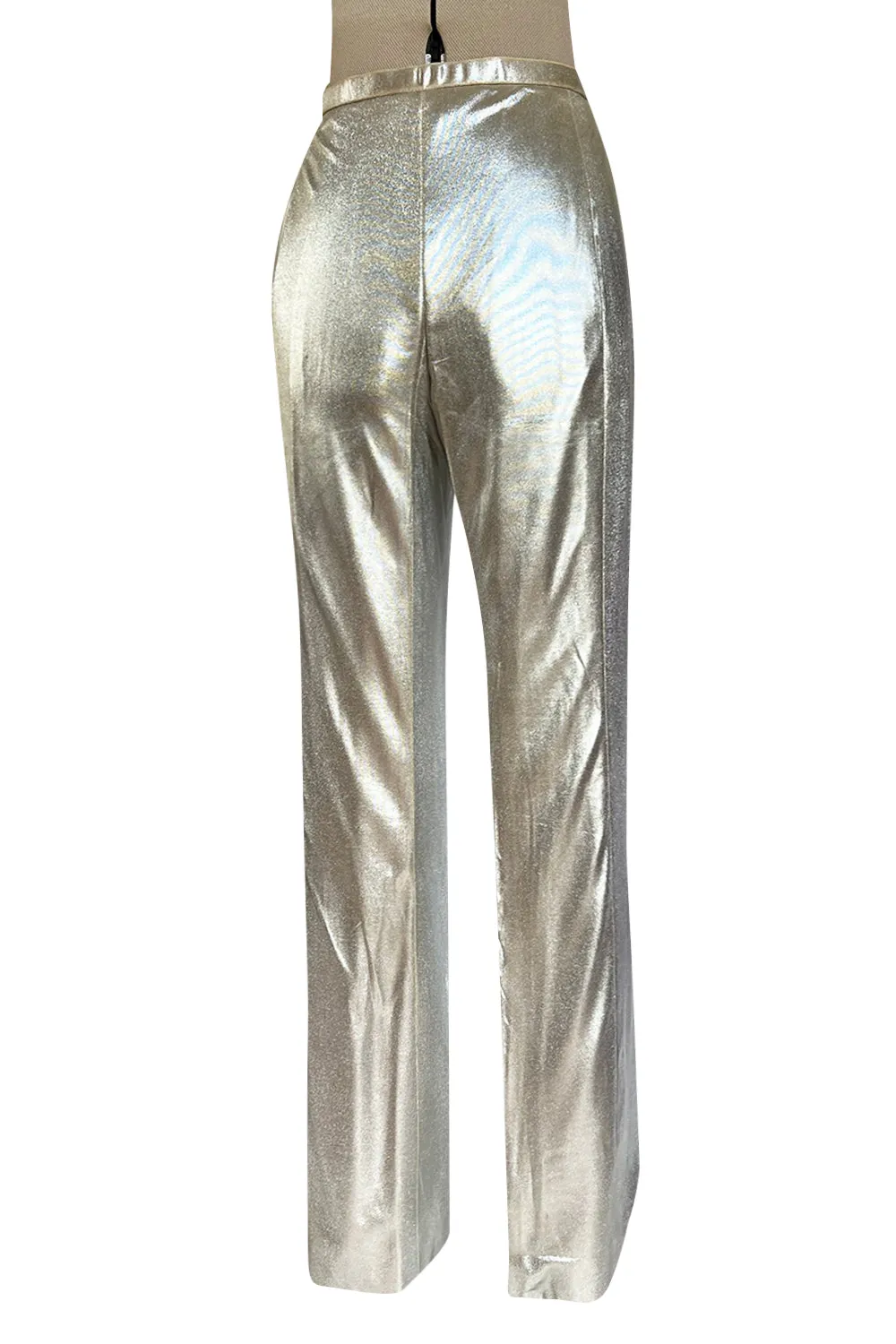 Spring 1966 Marc Vaughan Couture Silver 'Cubic' Pant & Open Side Tunic Mini Set