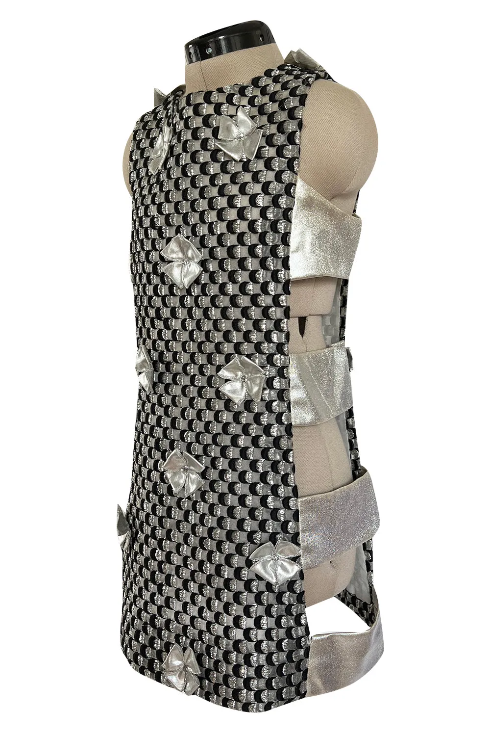 Spring 1966 Marc Vaughan Couture Silver 'Cubic' Pant & Open Side Tunic Mini Set