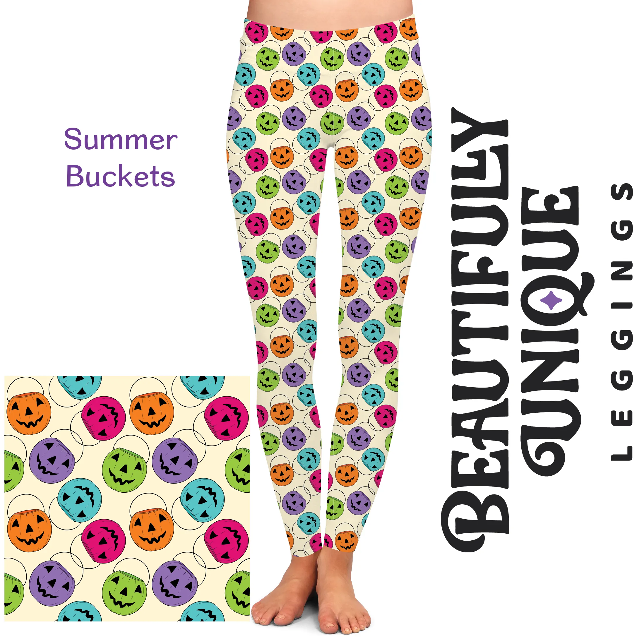 Summer Buckets - High-quality Handcrafted Vibrant Leggings