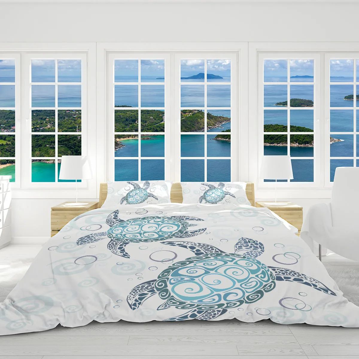 The Original Sea Turtle Twist Reversible Bedcover Set