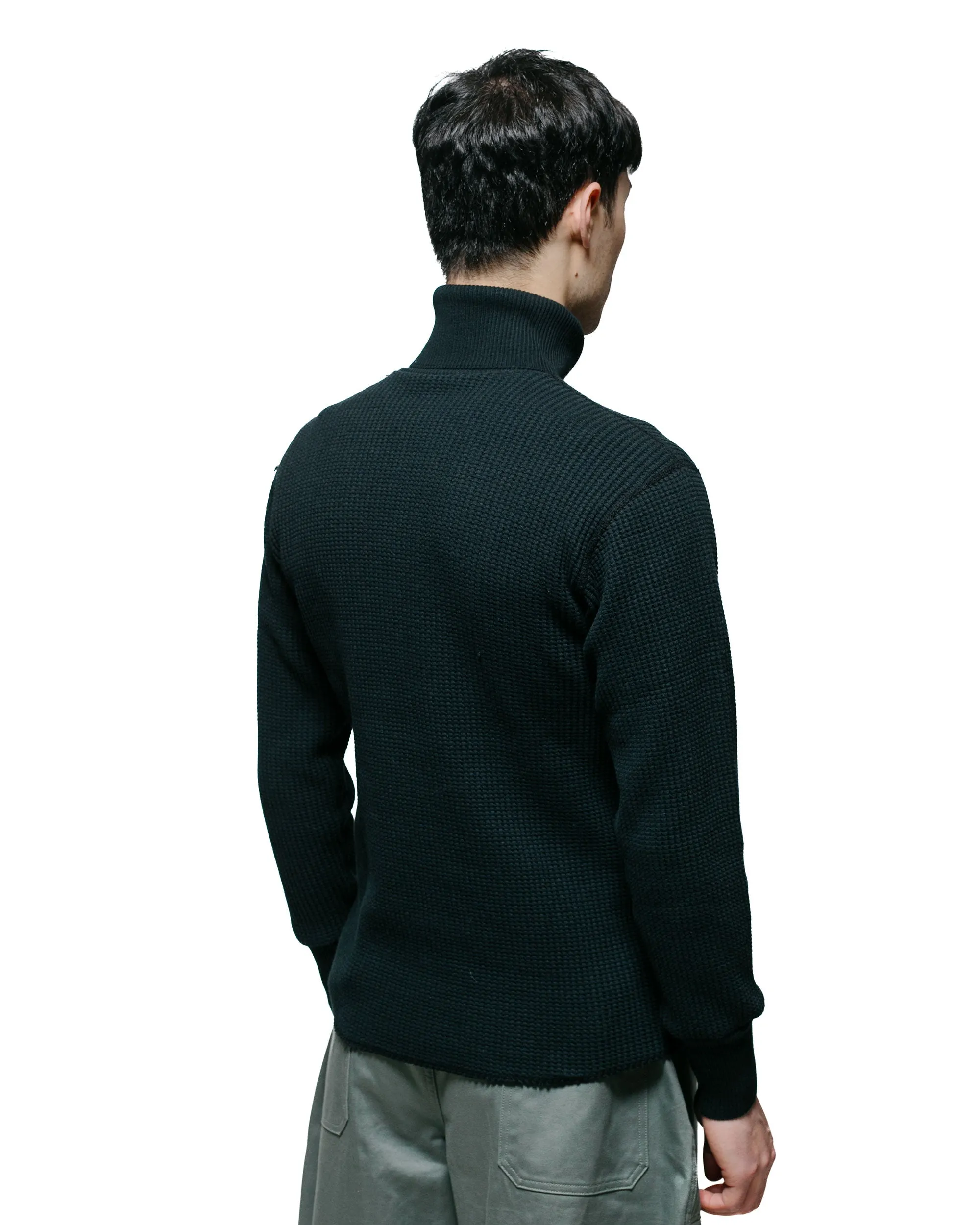 The Real McCoy's MC23110 High Neck Thermal Shirt Navy