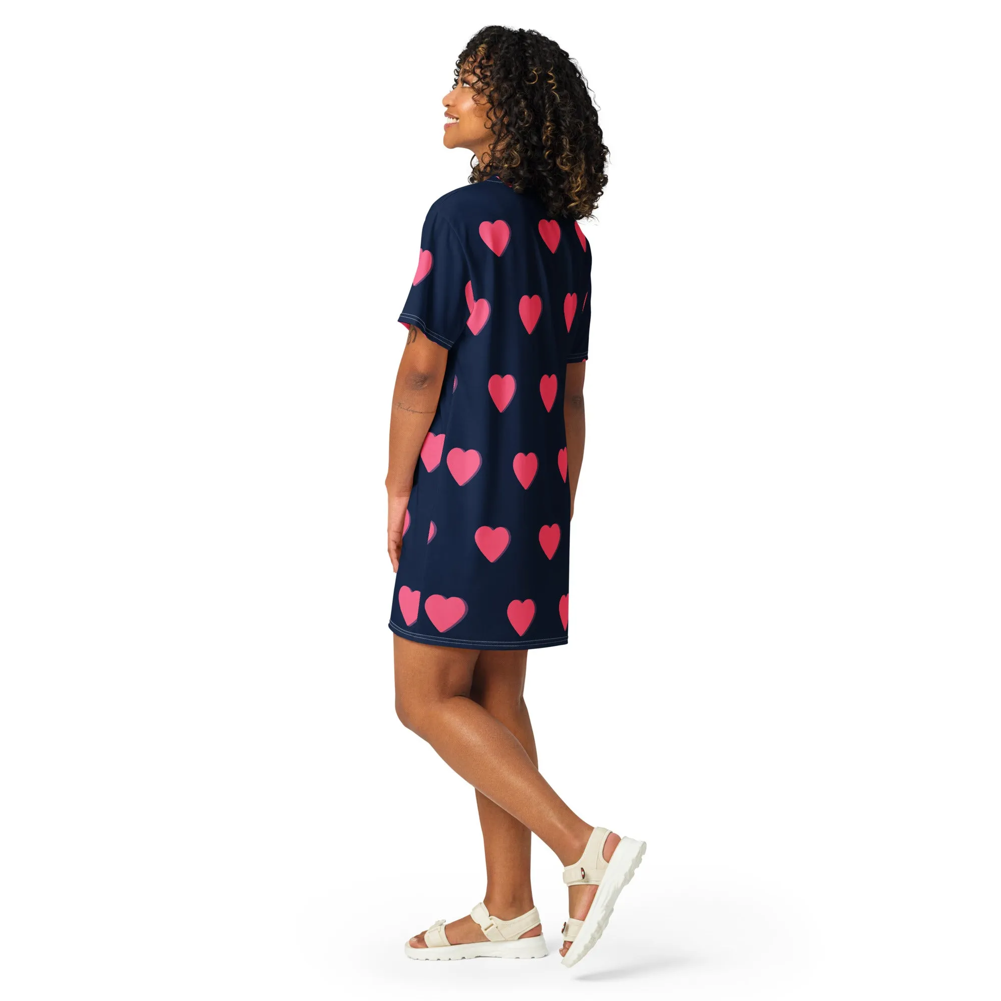 Valentine Day T-Shirt Dress (Glamourange Gift For Valentines Day T Shirt Dress - Design 001)