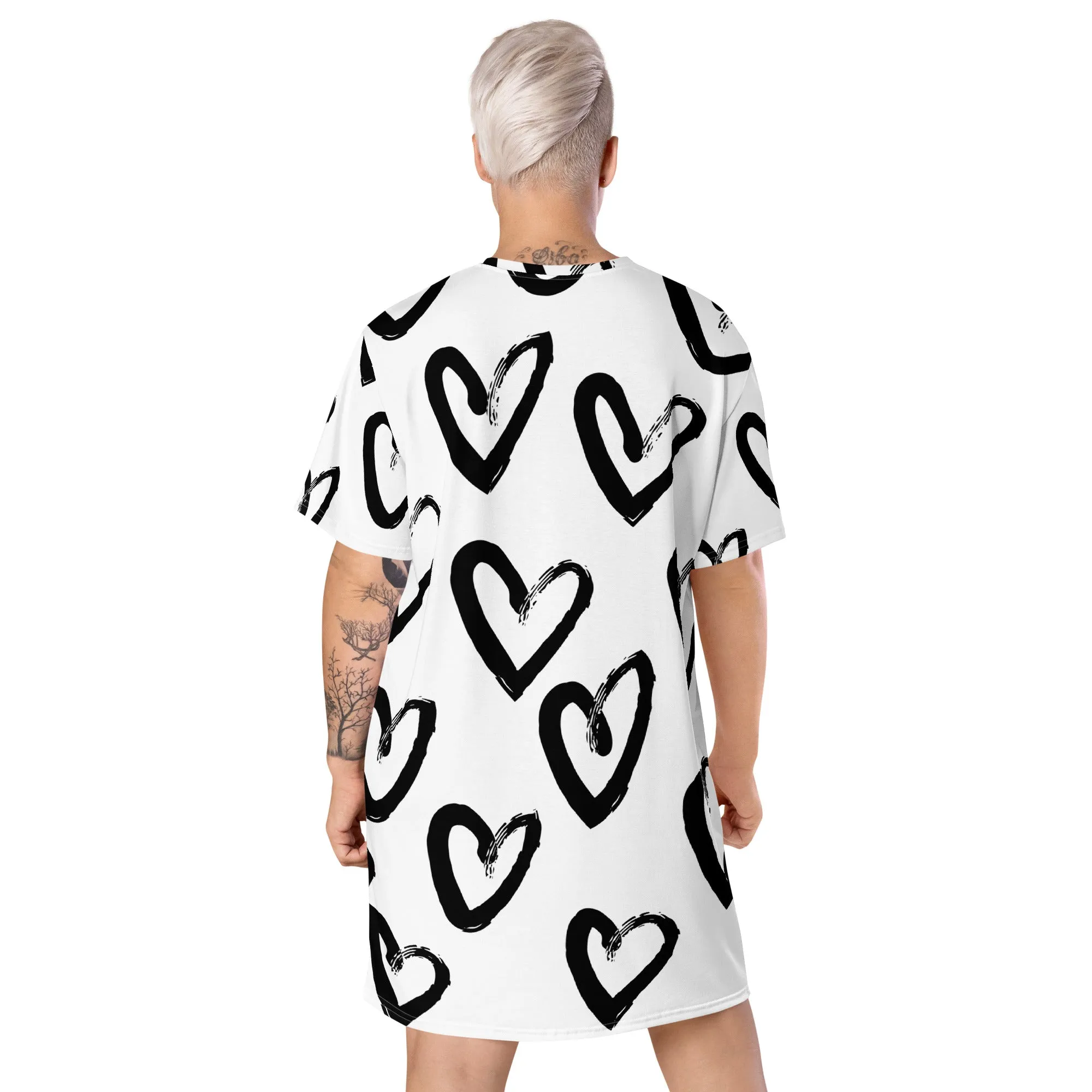 Valentine Day T-Shirt Dress (Glamourange Gift For Valentines Day T Shirt Dress - Design 009)