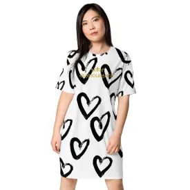 Valentine Day T-Shirt Dress (Glamourange Gift For Valentines Day T Shirt Dress - Design 009)