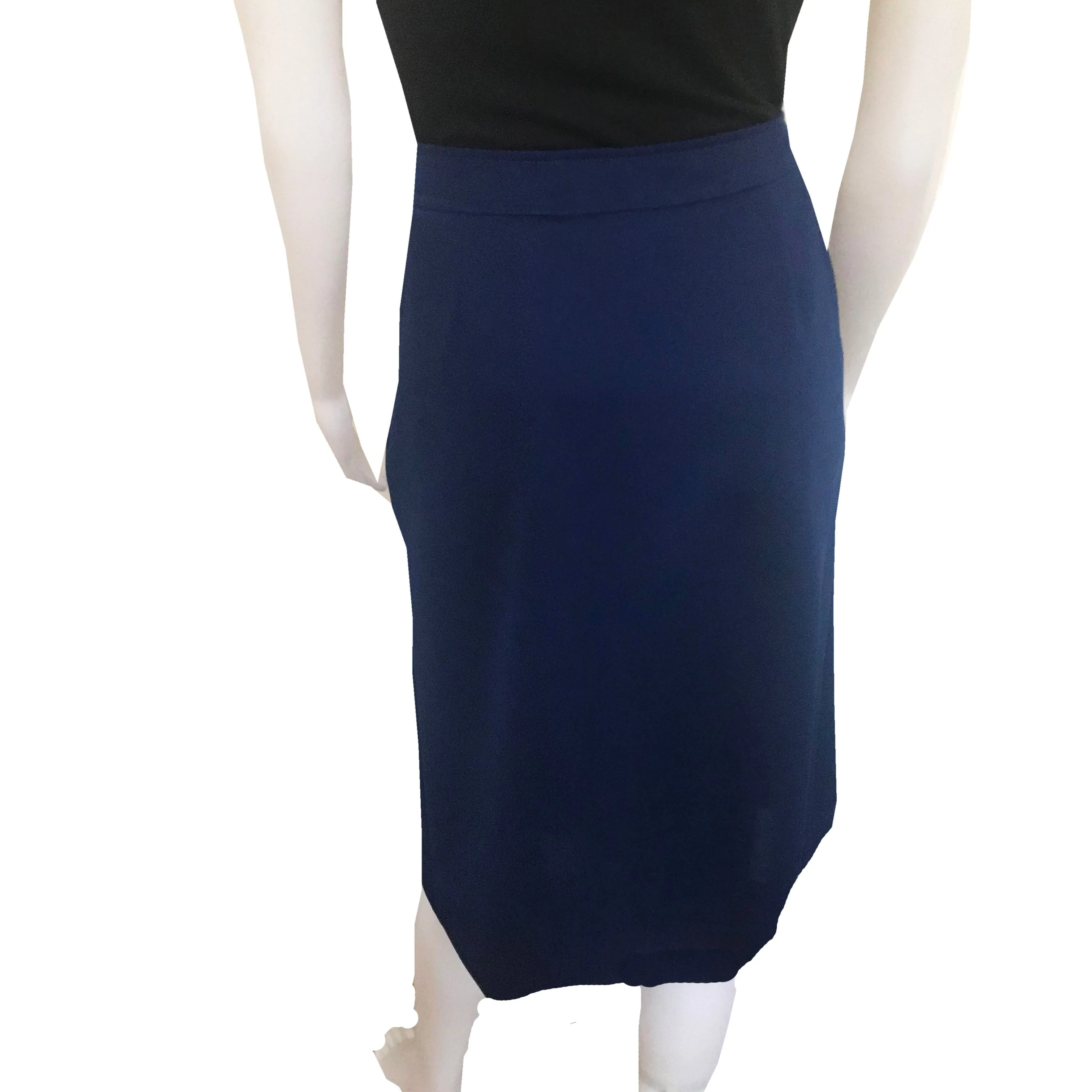 Vintage 1970s Givenchy Sport Navy Blue Wrap Skirt