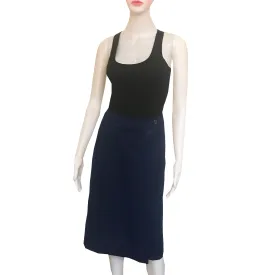 Vintage 1970s Givenchy Sport Navy Blue Wrap Skirt