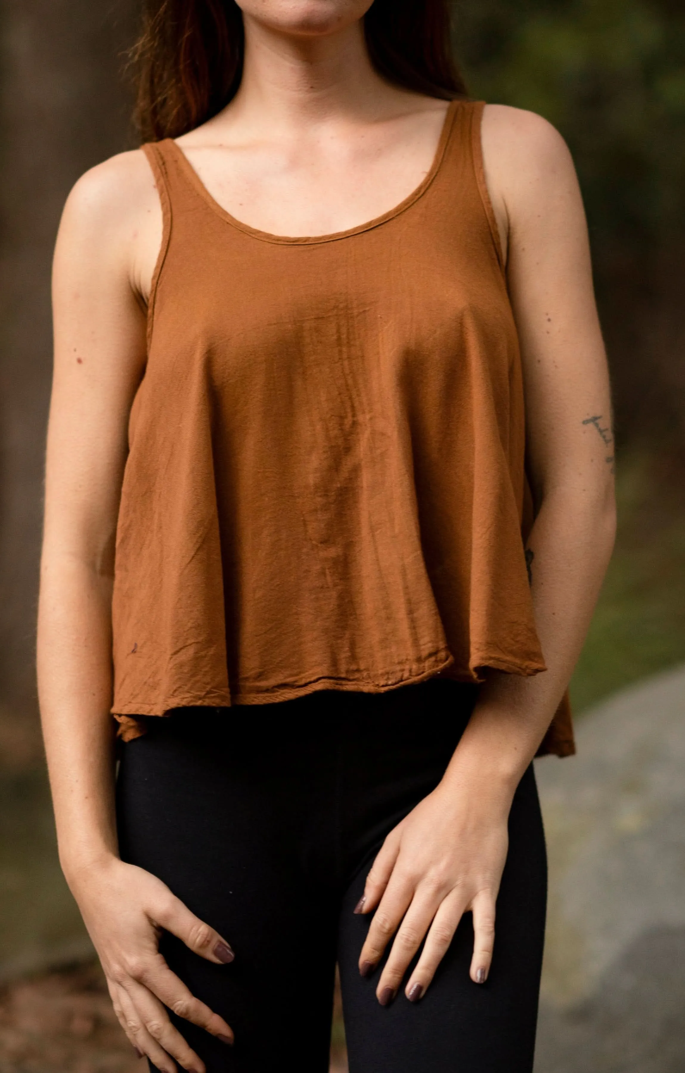 Wide Linen Top - Sand