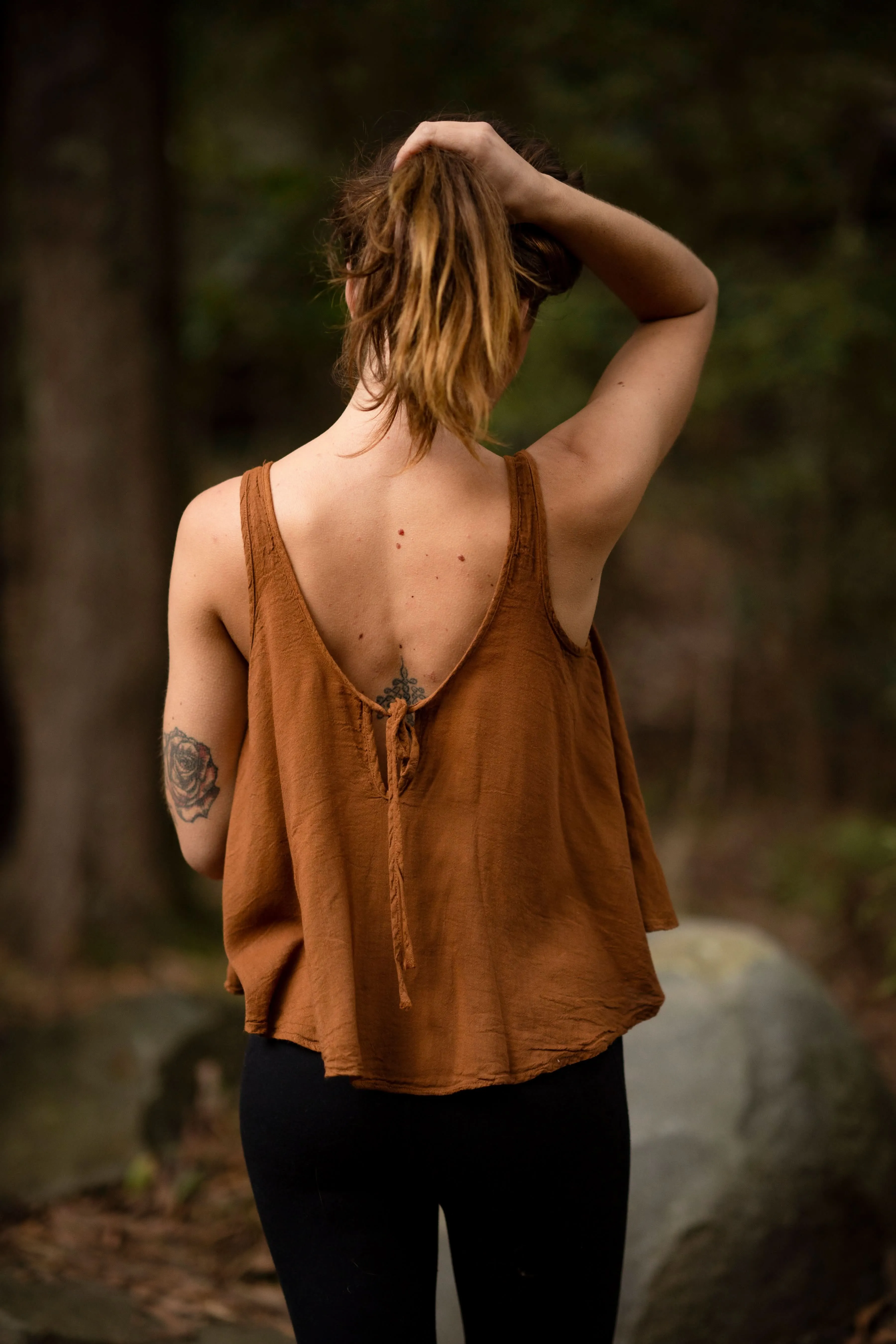 Wide Linen Top - Sand