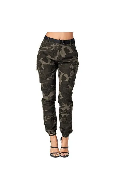 Women High Waist Sports Cargo Pants Outdoor Casual  Trousers Pants